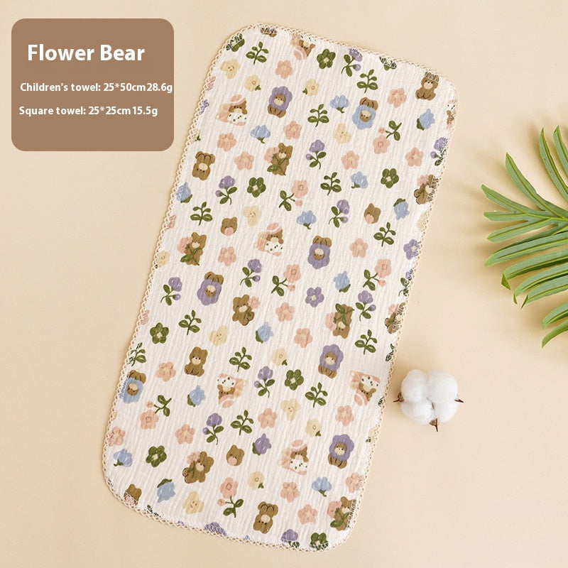 KTX-216083 Baby Pure Cotton Saliva Towel Collection - Adorable Designs for Newborns