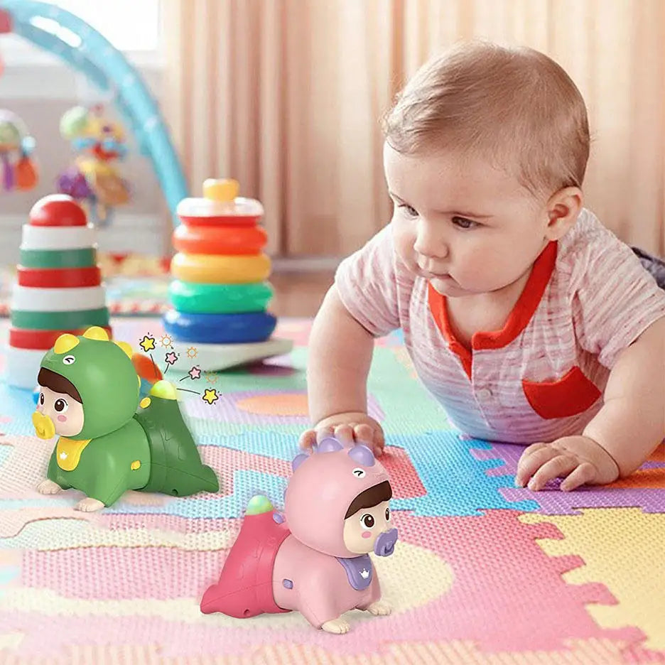 KTX-216915 Baby Electric Crawling Doll Toy for Infants and Toddlers - 14.5cm Touch-Sensitive Educational Toy