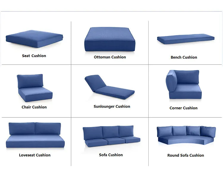 KTX-217171 Custom Waterproof Outdoor Sofa Seat Cushion Covers in Various Sizes and Colours