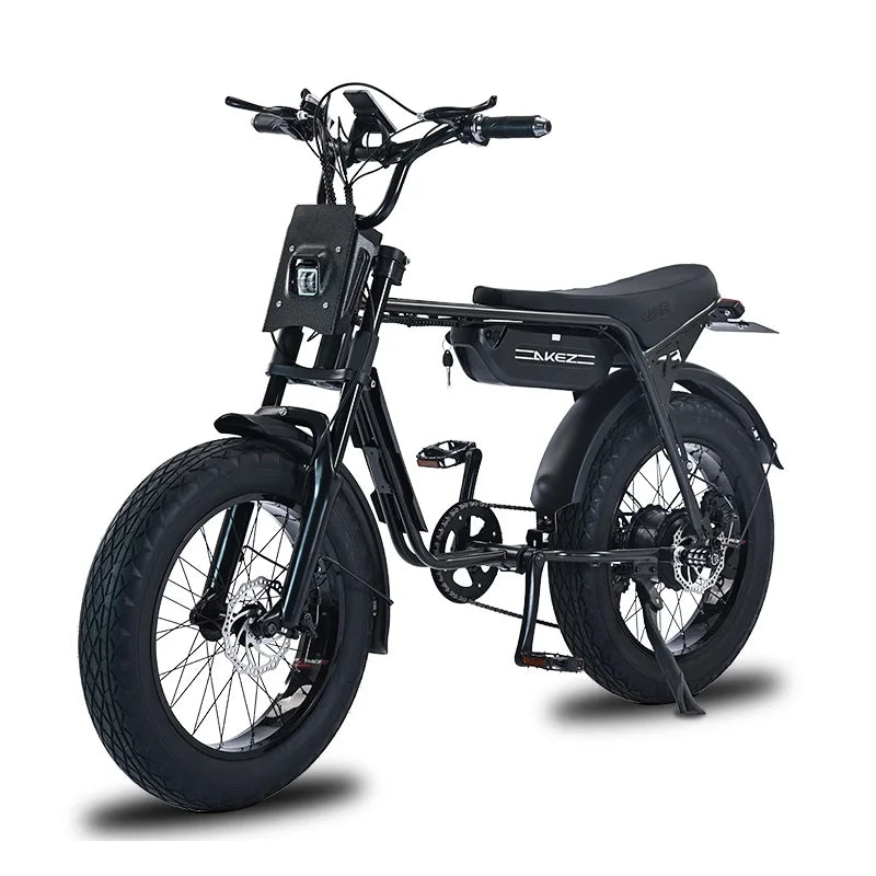 KTX-217747 750W Electric Fat Tire E-Bike for City and Mountain Riding, 20 Inch, 7-Speed, Disc Brakes, Grey