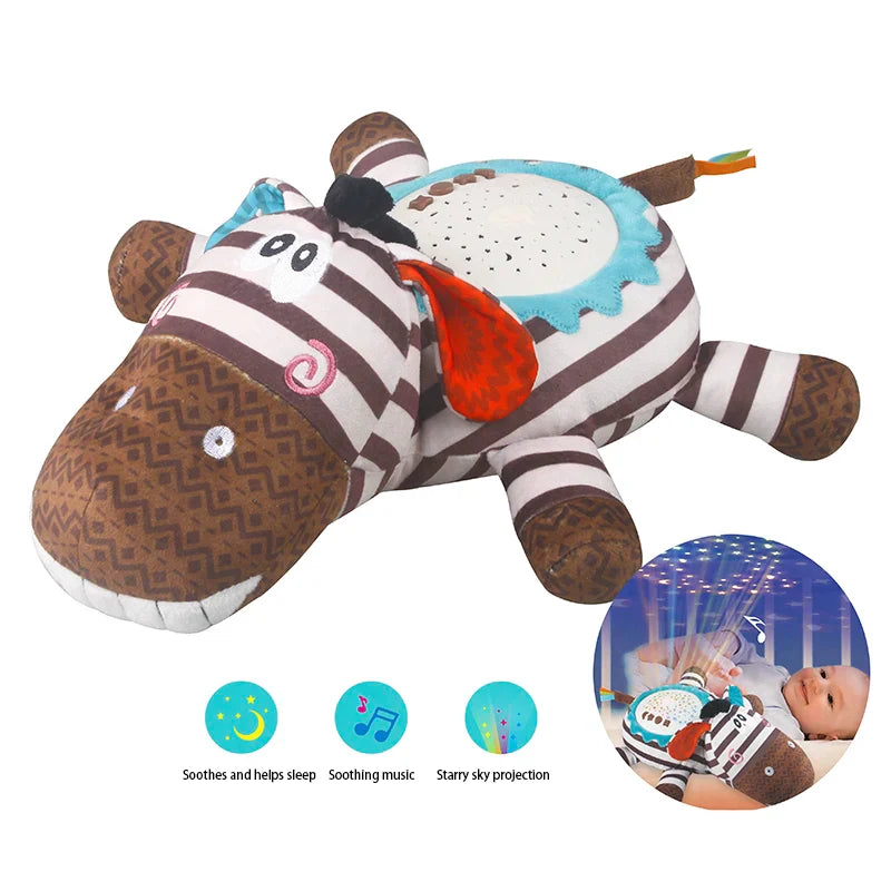 KTX-218067 Starry Sky Projection Plush Toy with Sound and Lights for Babies and Kids