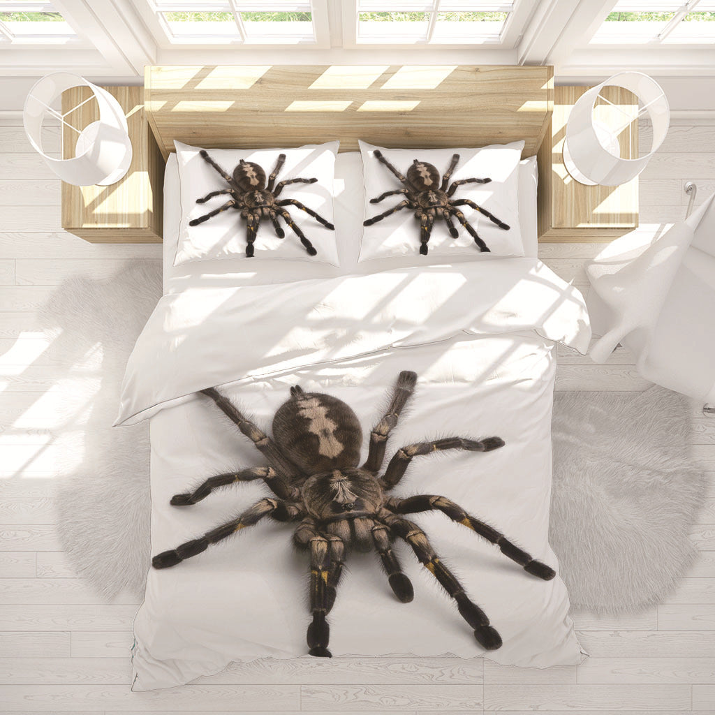 KTX-218131 Little Spider Floral Duvet Cover Set, Digital Print Polyester Fiber Bedding, Multiple Sizes Available