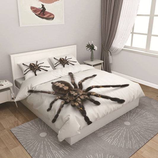 KTX-218131 Little Spider Floral Duvet Cover Set, Digital Print Polyester Fiber Bedding, Multiple Sizes Available