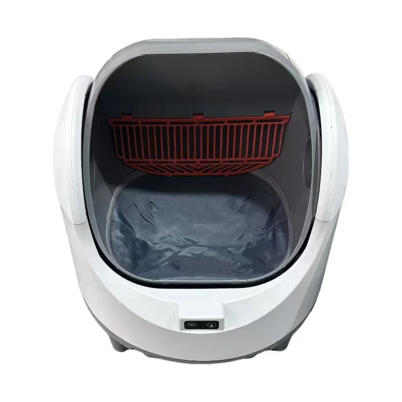 KTX-218259 Automatic Self-Cleaning Cat Litter Box with Odor Control, Large Capacity, Comfortable Design, Eco-Friendly Plastic Material.