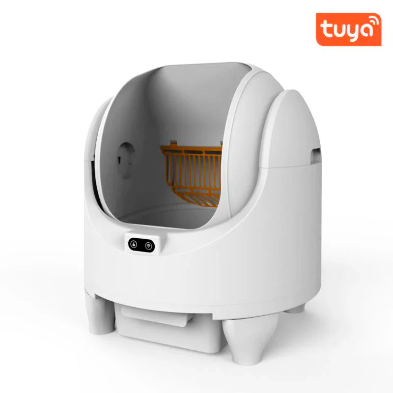 KTX-218259 Automatic Self-Cleaning Cat Litter Box with Odor Control, Large Capacity, Comfortable Design, Eco-Friendly Plastic Material.