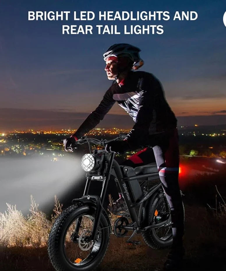 KTX-218899 Electric Fat Tire Bike with 2000W Motor, 7-Speed Gears, and Dual Battery for Adults