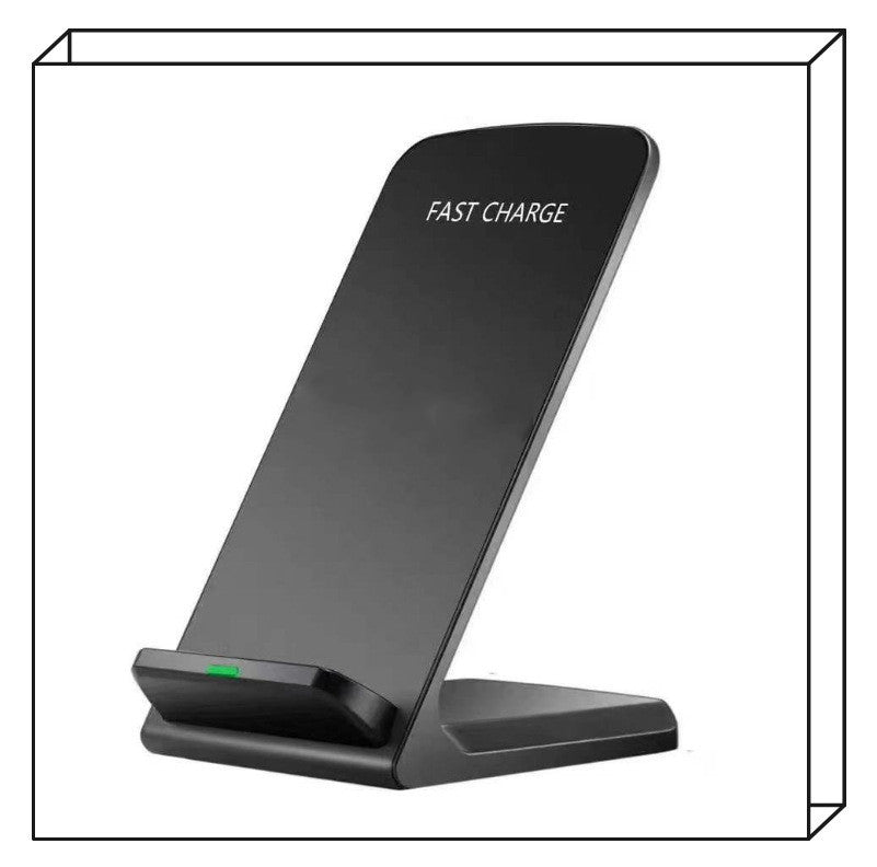 KTX-219027 Vertical Dual Coil Wireless Charger 10W Fast Charging Station with QI Standard Support