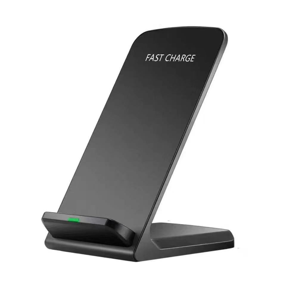 KTX-219027 Vertical Dual Coil Wireless Charger 10W Fast Charging Station with QI Standard Support