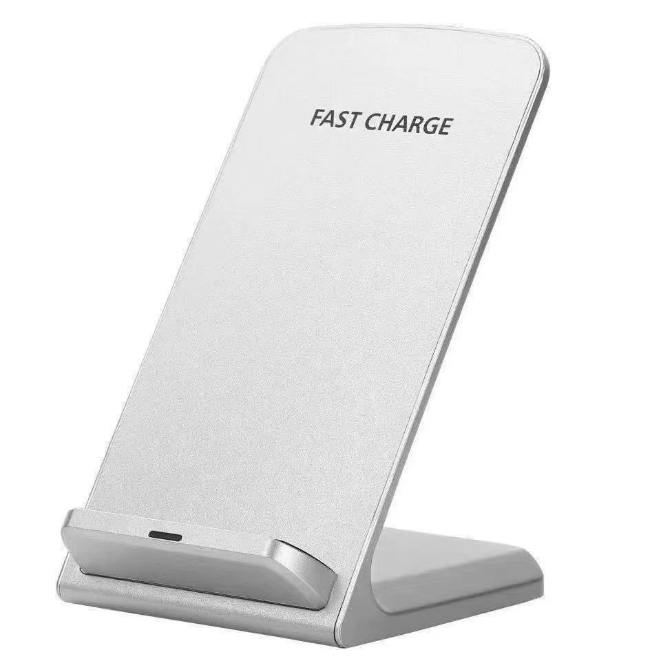 KTX-219027 Vertical Dual Coil Wireless Charger 10W Fast Charging Station with QI Standard Support