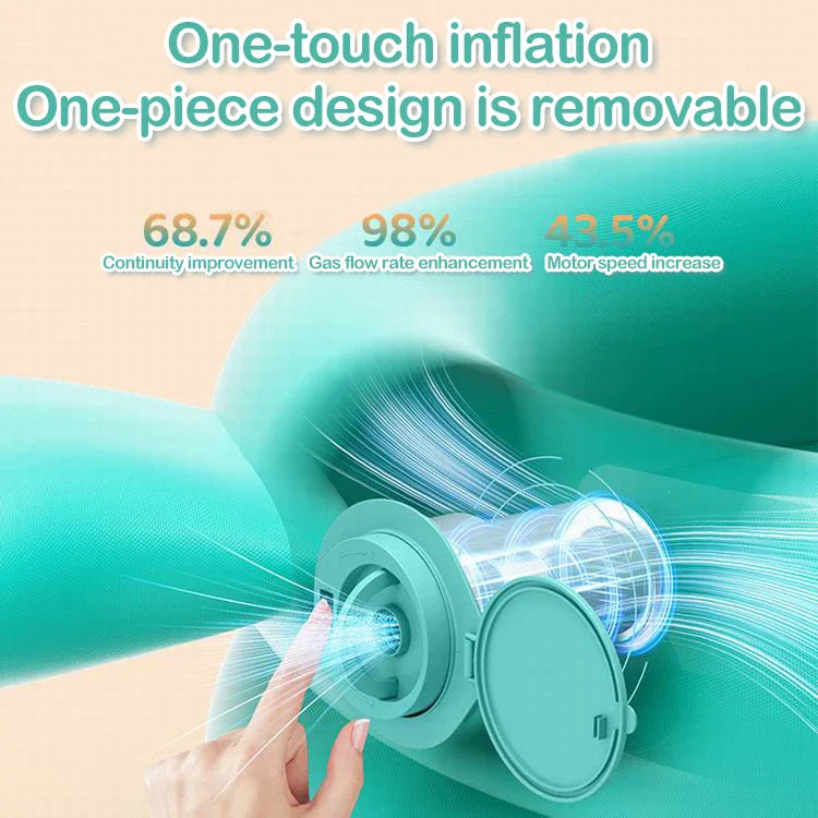 KTX-219219 Inflatable Shark-Shaped Baby Pool with Awning, Large Eco-Friendly PVC Design for Summer Fun