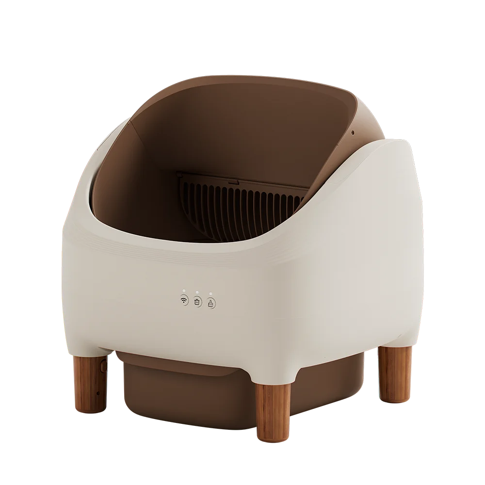 KTX-219411 Smart Cat Litter Box with Intelligent Self-Cleaning Function, Large Capacity and App Control, Open Design