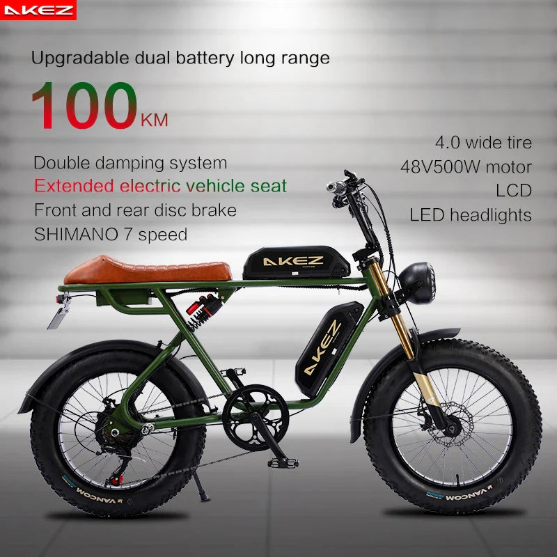 KTX-219667 Electric Bicycle 26AH 48V 750W Brushless Motor with 7-Speed Gears and Digital Display