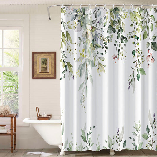 KTX-219667 Waterproof Mildew-proof 3D Floral Bathroom Curtain - Modern Design, Multiple Sizes Available