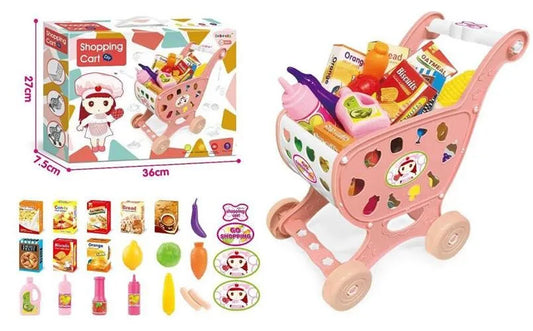 KTX-219795 Supermarket Grocery Store Toy Set with Shopping Cart for Kids Ages 2-13