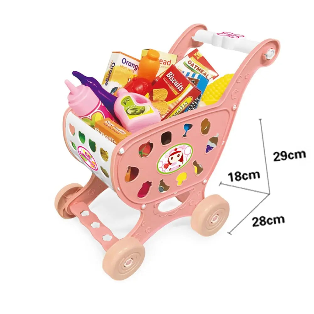 KTX-219795 Supermarket Grocery Store Toy Set with Shopping Cart for Kids Ages 2-13