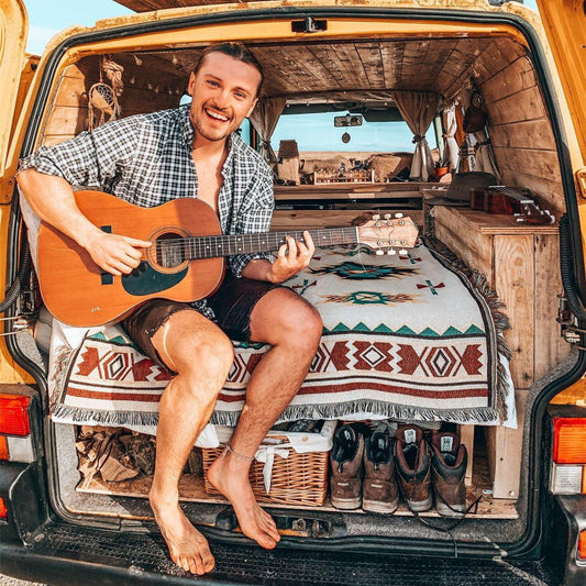 KTX-219923 Multifunctional Cotton Sofa Blanket Cover with Geometric Patterns in Various Sizes and Colors