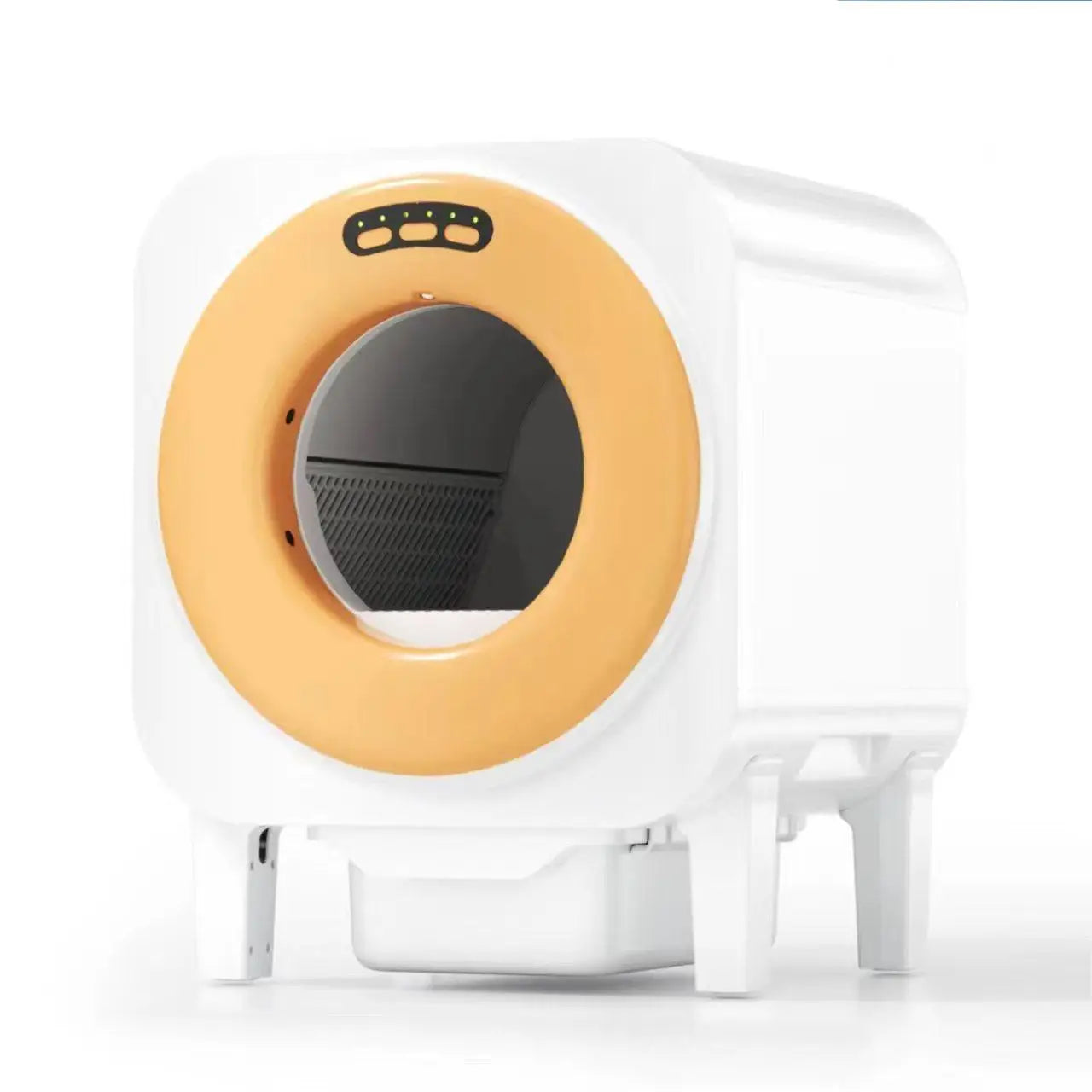 KTX-220563 Automatic Self-Cleaning Cat Litter Box with Fresh Air Purification and Anti-Splash Design, Eco-Friendly Plastic 70L