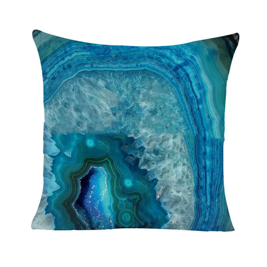 KTX-220947 Marbled Geometric Peach Skin Pillowcase in Various Colors and Sizes