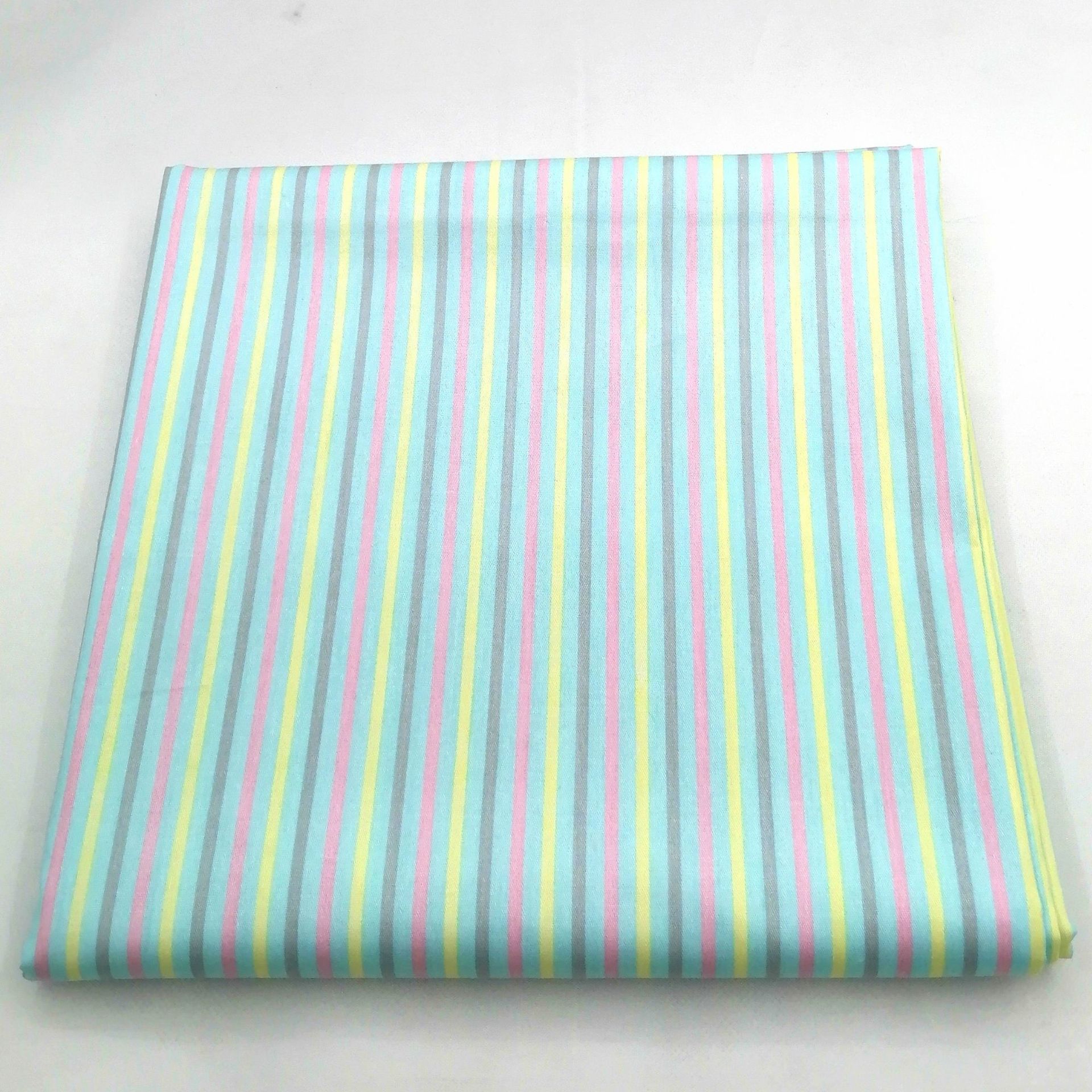 KTX-223251 Cotton Twill Fabric with Botanical Print - Patchwork Plaid, Polka Dot, and Stripes - 160cm Wide