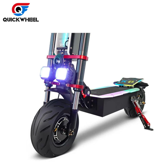 KTX-223443 12-Inch Off-Road Electric Scooter with 38Ah Lithium Battery, Foldable Design, Full Suspension, Waterproof, Heavy-Duty Capacity