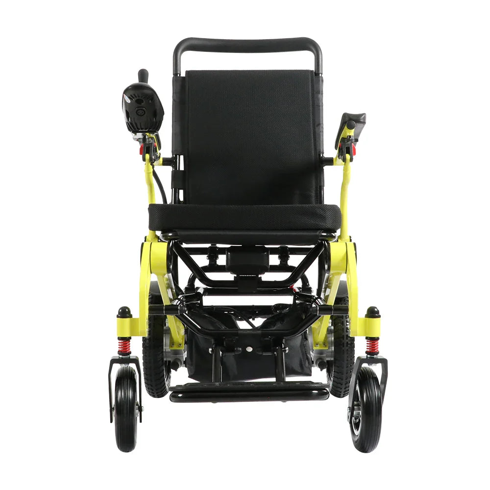 KTX-223443 Aluminum Alloy Folding Electric Wheelchair D25 - Portable, PU Armrest, 120kg Capacity, 10-15km Range