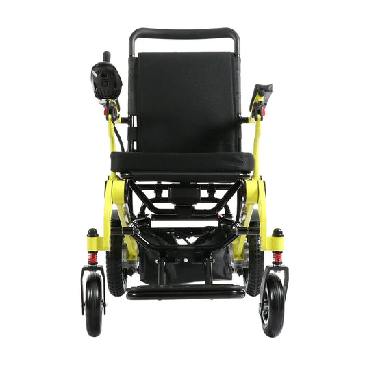 KTX-223443 Aluminum Alloy Folding Electric Wheelchair D25 - Portable, PU Armrest, 120kg Capacity, 10-15km Range