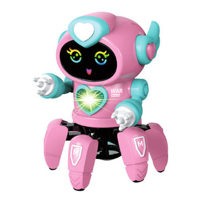 KTX-224275 Interactive Six-Claw Dancing Robot with LED Lights and Music for Kids