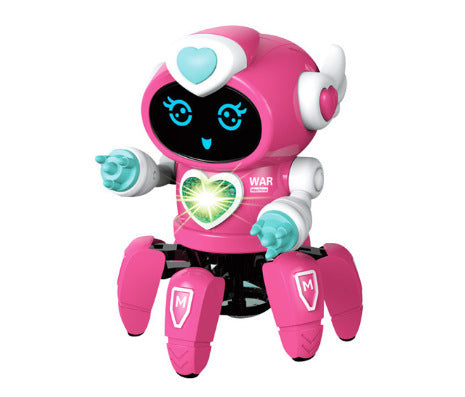 KTX-224275 Interactive Six-Claw Dancing Robot with LED Lights and Music for Kids