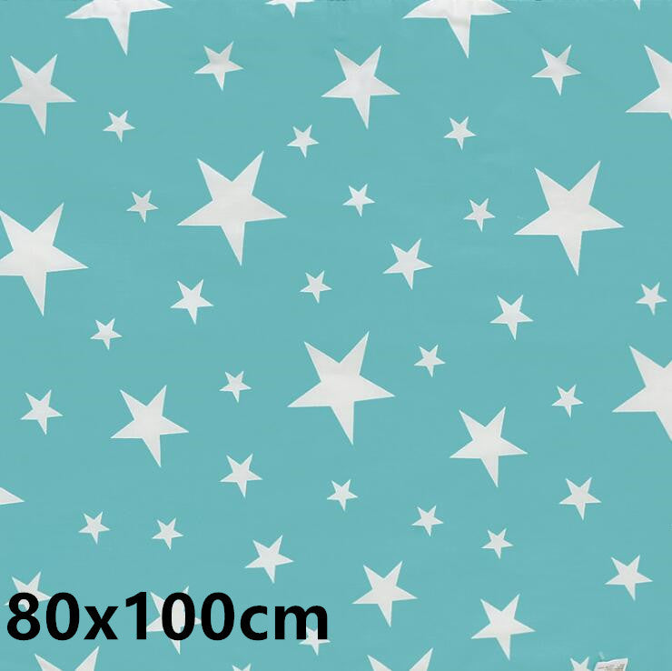 KTX-224403 Waterproof Breathable Cotton Changing Pad with EVA Backing - 60x75cm Black Stars Pattern