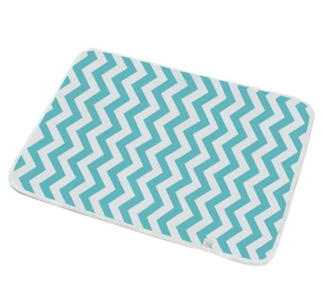 KTX-224403 Waterproof Breathable Cotton Changing Pad with EVA Backing - 60x75cm Black Stars Pattern