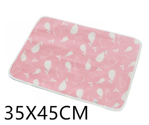 KTX-224403 Waterproof Breathable Cotton Changing Pad with EVA Backing - 60x75cm Black Stars Pattern