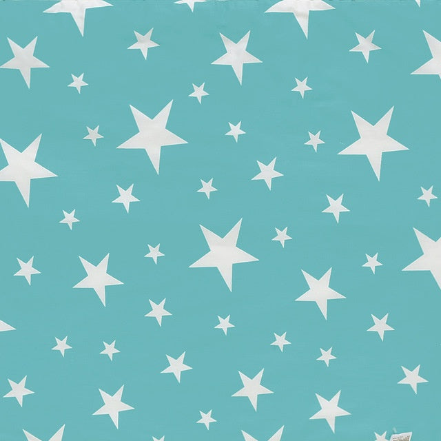 KTX-224403 Waterproof Breathable Cotton Changing Pad with EVA Backing - 60x75cm Black Stars Pattern