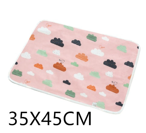 KTX-224403 Waterproof Breathable Cotton Changing Pad with EVA Backing - 60x75cm Black Stars Pattern