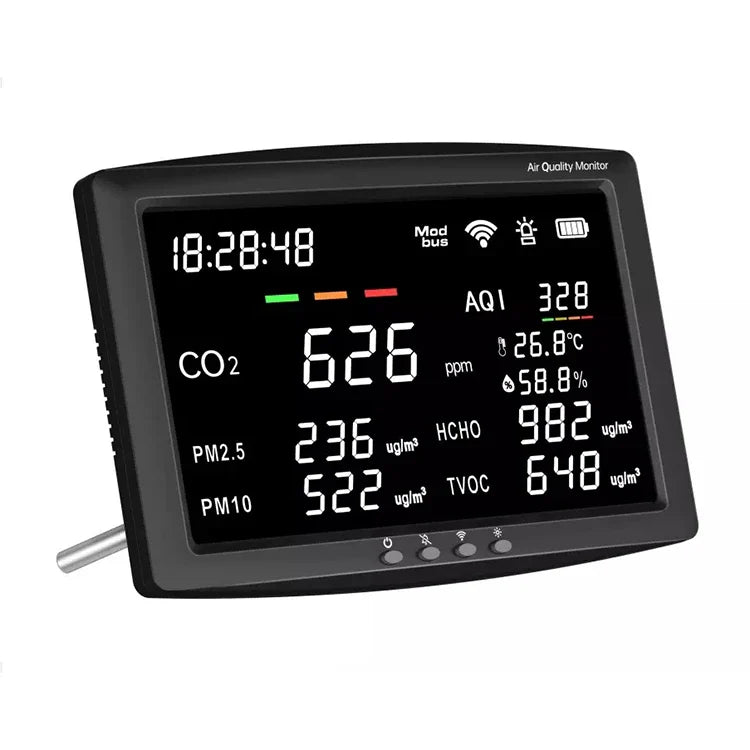 KTX-224915 Wall-Mounted NDIR Indoor Air Quality CO2 Meter with WiFi & RS485/Modbus Connectivity