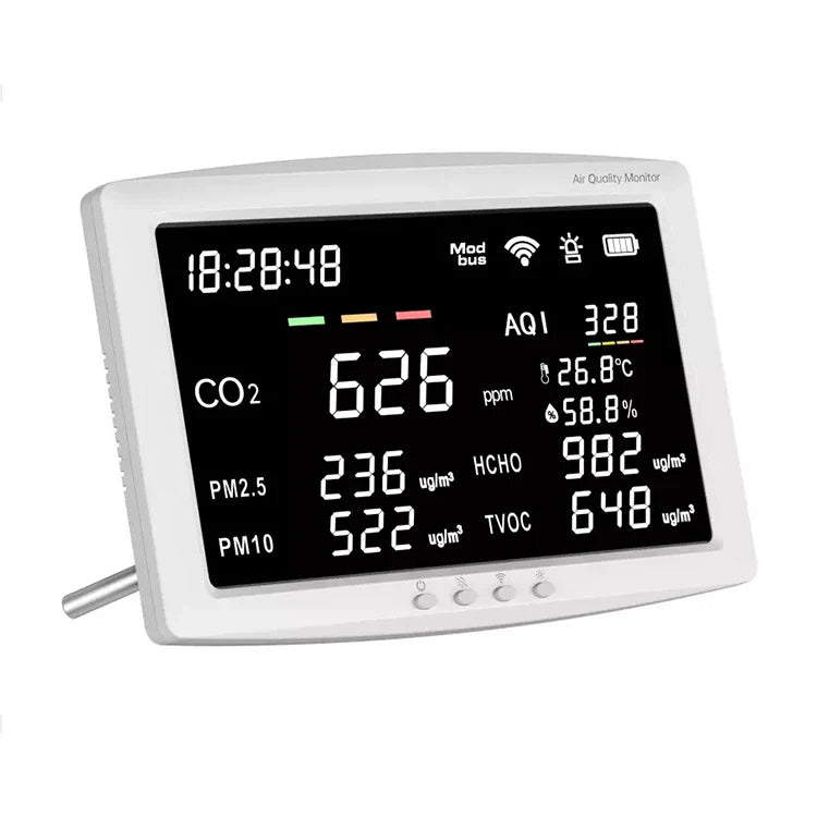 KTX-224915 Wall-Mounted NDIR Indoor Air Quality CO2 Meter with WiFi & RS485/Modbus Connectivity