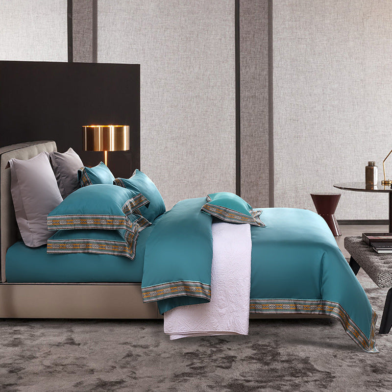 KTX-225043 Pure Cotton Hyaluronic Acid Long Staple Cotton Four-Piece Bedding Set