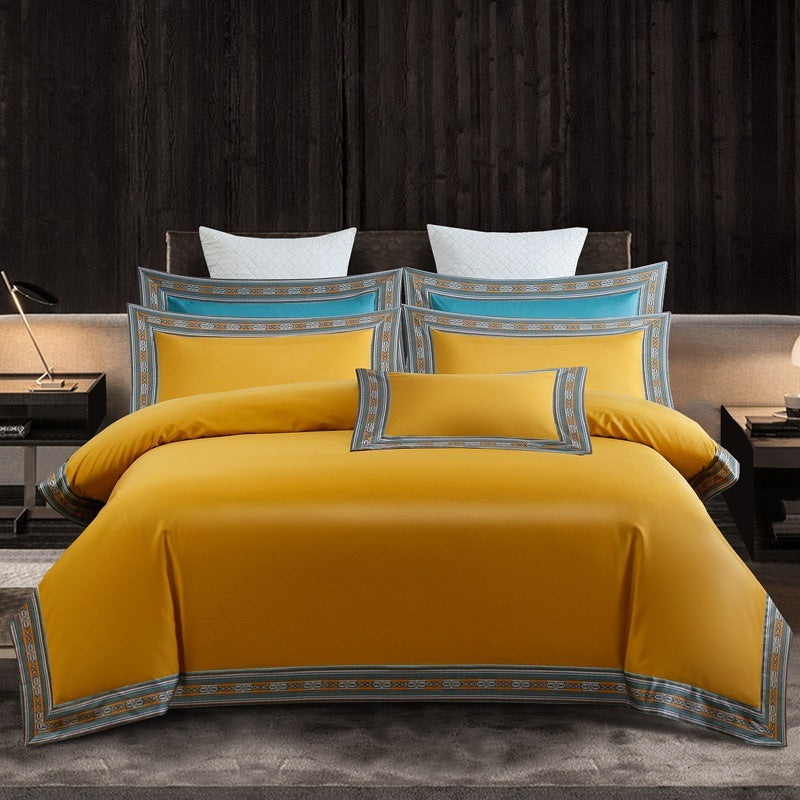 KTX-225043 Pure Cotton Hyaluronic Acid Long Staple Cotton Four-Piece Bedding Set