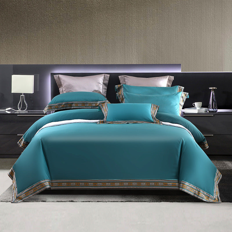 KTX-225043 Pure Cotton Hyaluronic Acid Long Staple Cotton Four-Piece Bedding Set