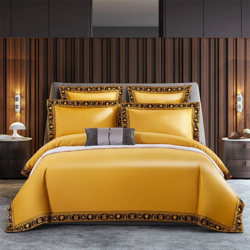 KTX-225043 Pure Cotton Hyaluronic Acid Long Staple Cotton Four-Piece Bedding Set