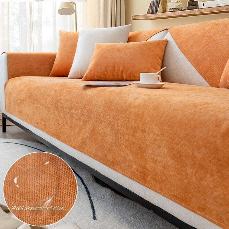 KTX-226771 Waterproof Non-Slip Sofa Cushion Cover in Solid Colors - Various Sizes Available