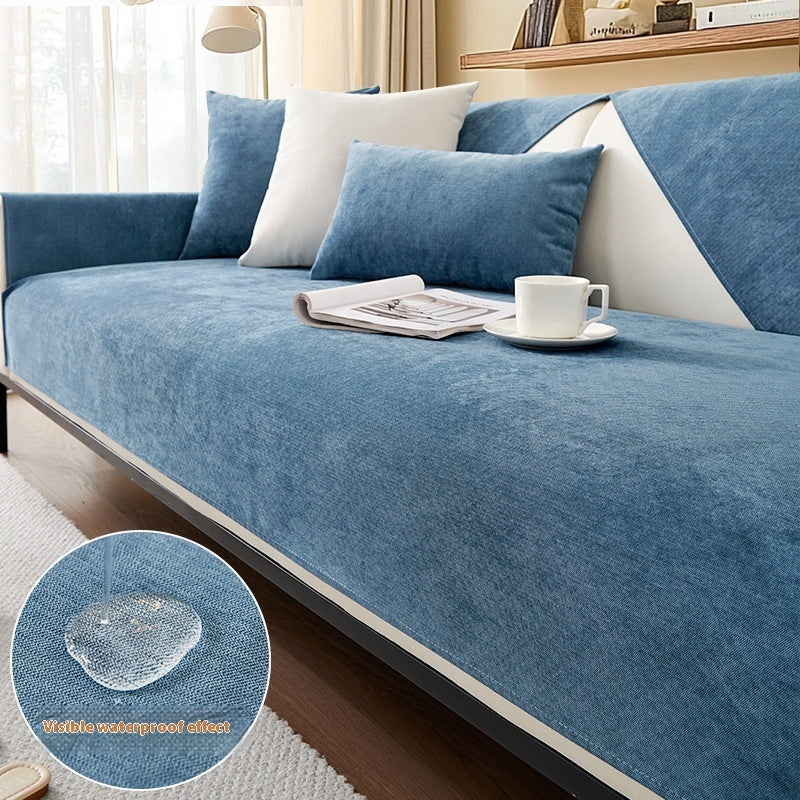 KTX-226771 Waterproof Non-Slip Sofa Cushion Cover in Solid Colors - Various Sizes Available