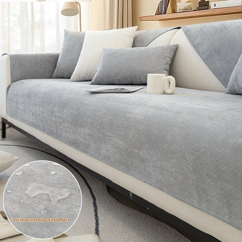 KTX-226771 Waterproof Non-Slip Sofa Cushion Cover in Solid Colors - Various Sizes Available