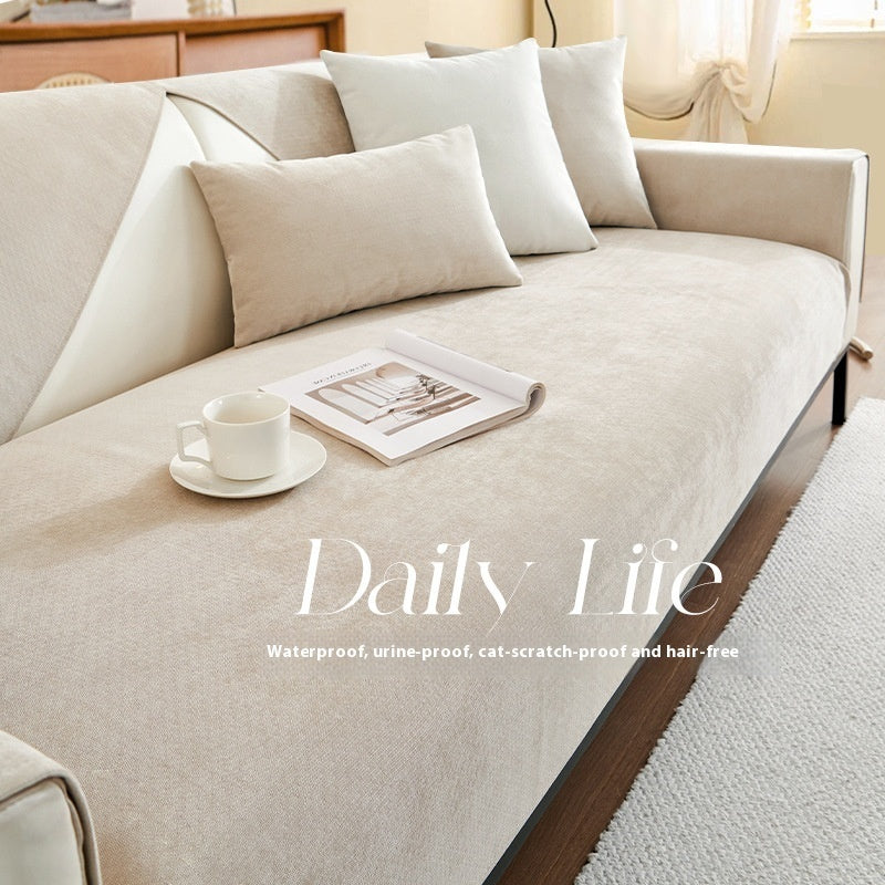KTX-226771 Waterproof Non-Slip Sofa Cushion Cover in Solid Colors - Various Sizes Available