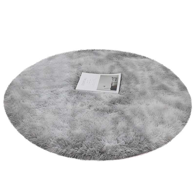 KTX-228179 Tie-Dyed Plush Round Cushion for Swivel Chairs – Soft, Non-Slip Floor Mat
