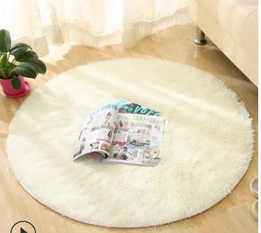 KTX-228179 Tie-Dyed Plush Round Cushion for Swivel Chairs – Soft, Non-Slip Floor Mat