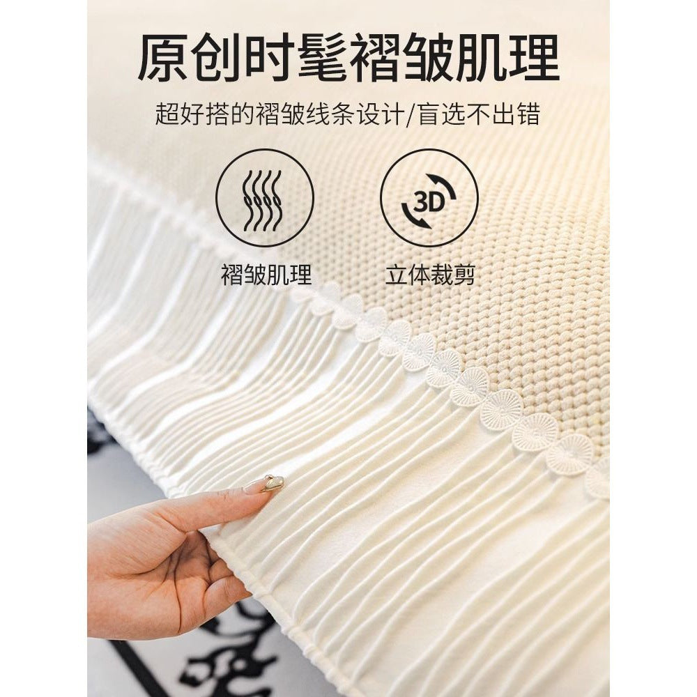 KTX-229075 Universal Leather Sofa Cover in Plush Material – Solid Color Options Available