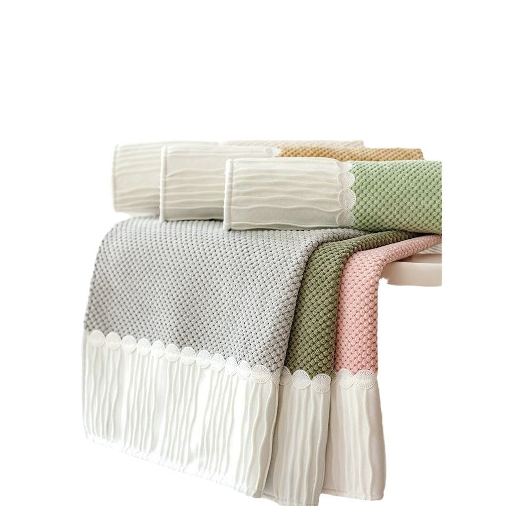 KTX-229075 Universal Leather Sofa Cover in Plush Material – Solid Color Options Available