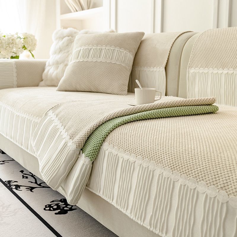 KTX-229075 Universal Leather Sofa Cover in Plush Material – Solid Color Options Available