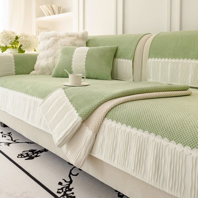 KTX-229075 Universal Leather Sofa Cover in Plush Material – Solid Color Options Available