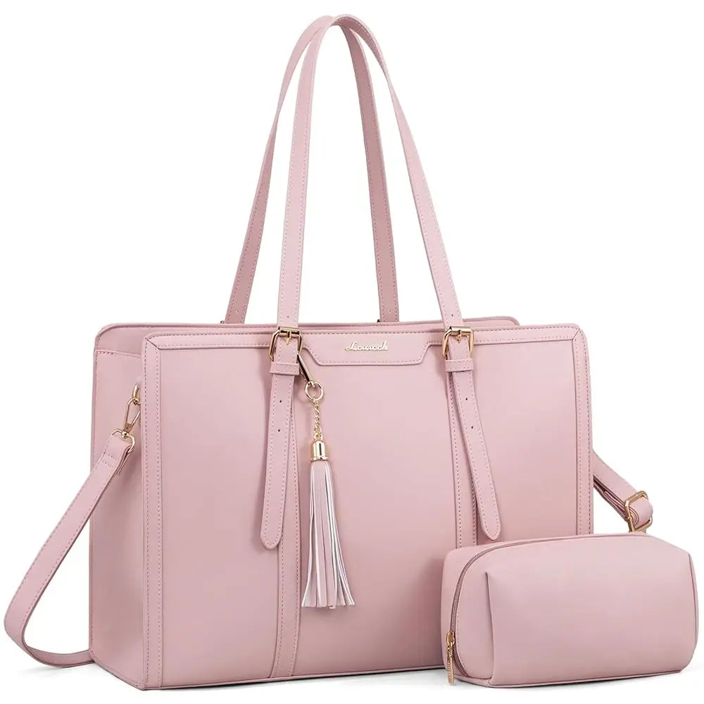 KTX-229715 Stylish 2-Piece Set PU Leather and Canvas Tote Bag for School, Shopping, and Casual Use, Versatile Crossbody and Shoulder Design for Women